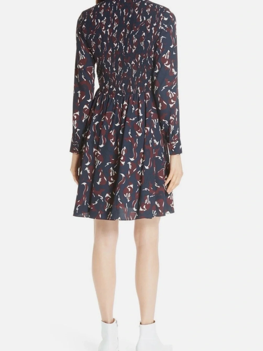 Kate Spade New York So Foxy Foxes Long Sleeve Smocked
